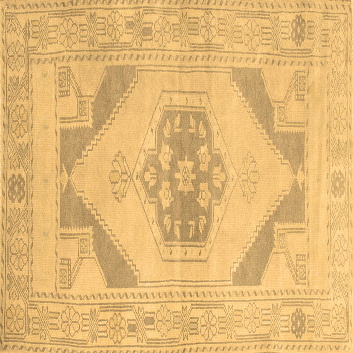 Square Abstract Brown Contemporary Rug, con737brn