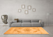 Machine Washable Abstract Orange Contemporary Area Rugs in a Living Room, wshcon737org