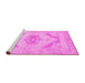 Sideview of Machine Washable Abstract Pink Contemporary Rug, wshcon737pnk
