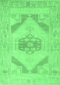 Abstract Emerald Green Contemporary Rug, con737emgrn