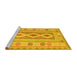 Sideview of Machine Washable Oriental Yellow Traditional Rug, wshcon738yw