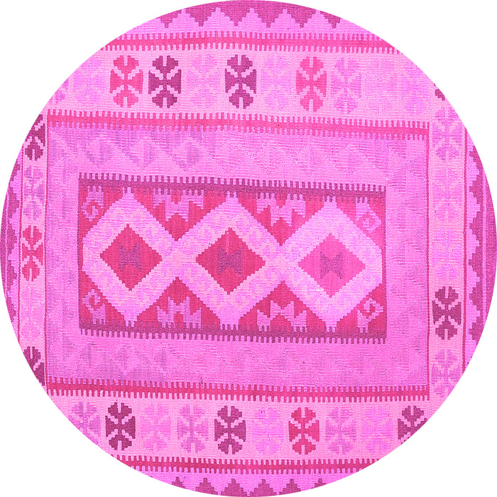 Round Oriental Pink Traditional Rug, con738pnk