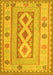 Machine Washable Oriental Yellow Traditional Rug, wshcon738yw