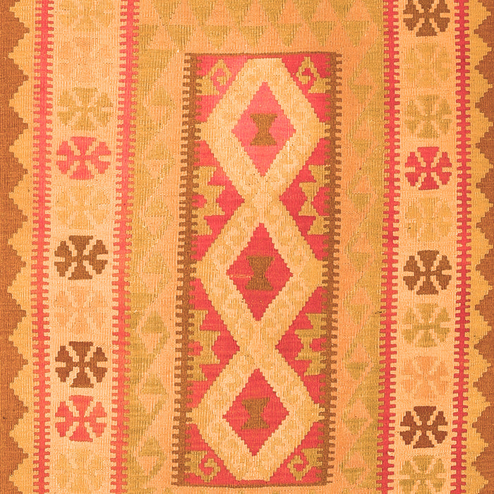 Serging Thickness of Machine Washable Oriental Orange Traditional Area Rugs, wshcon738org