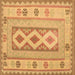 Square Machine Washable Oriental Brown Traditional Rug, wshcon738brn