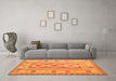 Machine Washable Oriental Orange Traditional Area Rugs in a Living Room, wshcon738org