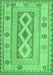 Machine Washable Oriental Emerald Green Traditional Area Rugs, wshcon738emgrn