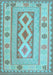 Machine Washable Oriental Light Blue Traditional Rug, wshcon738lblu