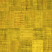 Square Patchwork Yellow Transitional Rug, con739yw