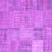 Square Patchwork Purple Transitional Rug, con739pur