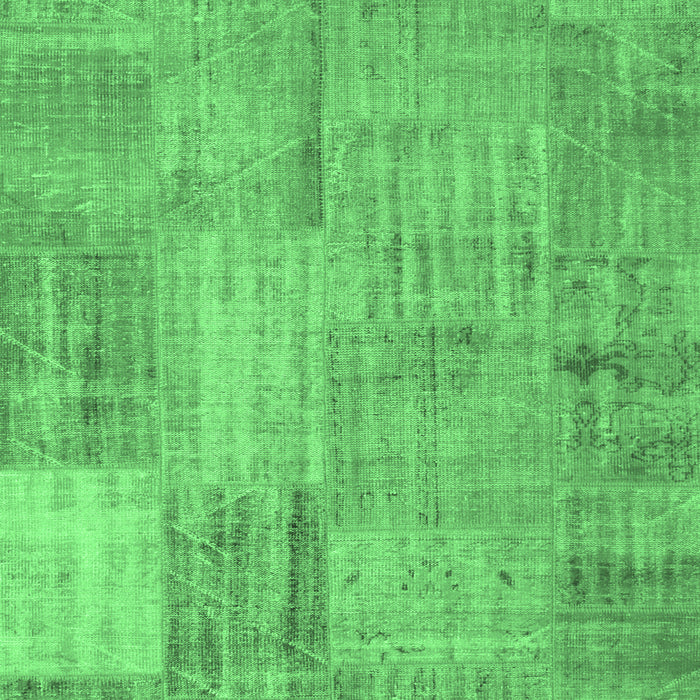 Patchwork Emerald Green Transitional Rug, con739emgrn