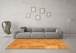 Machine Washable Patchwork Orange Transitional Area Rugs in a Living Room, wshcon739org