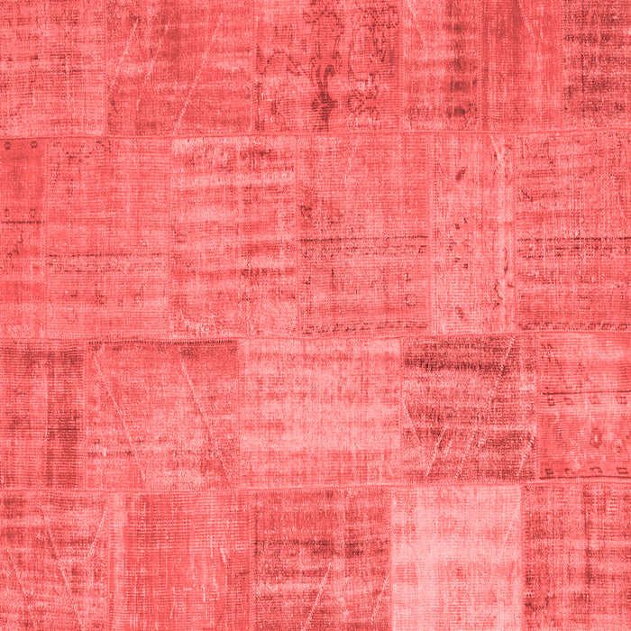 Patchwork Red Transitional Rug, con739red