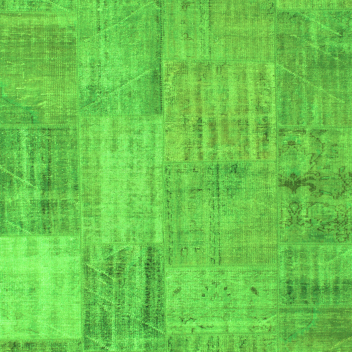 Patchwork Green Transitional Rug, con739grn