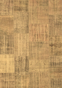 Patchwork Brown Transitional Rug, con739brn