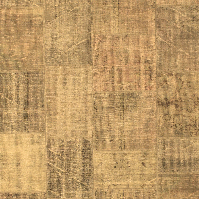Patchwork Brown Transitional Rug, con739brn