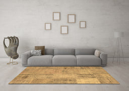 Machine Washable Patchwork Brown Transitional Rug in a Living Room,, wshcon739brn