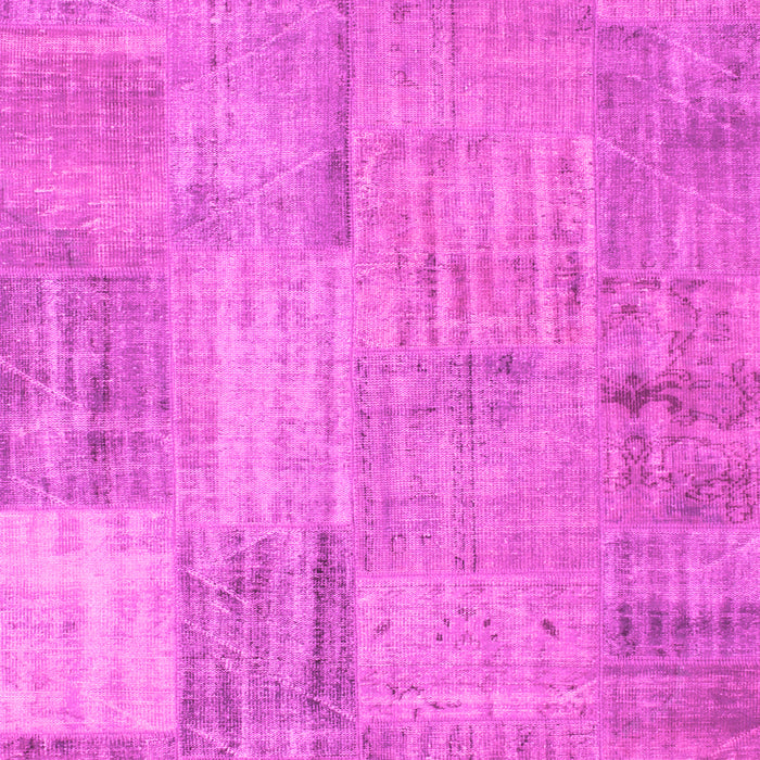 Machine Washable Patchwork Pink Transitional Rug, wshcon739pnk