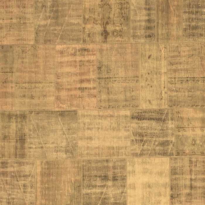 Square Patchwork Brown Transitional Rug, con739brn