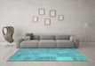 Machine Washable Patchwork Light Blue Transitional Rug in a Living Room, wshcon739lblu