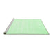 Sideview of Machine Washable Solid Emerald Green Modern Area Rugs, wshcon73emgrn