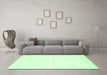 Machine Washable Solid Emerald Green Modern Area Rugs in a Living Room,, wshcon73emgrn