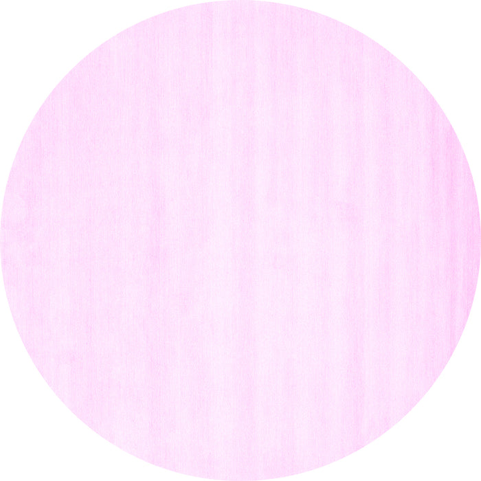 Round Solid Pink Modern Rug, con73pnk