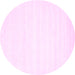 Round Solid Pink Modern Rug, con73pnk