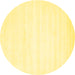 Round Solid Yellow Modern Rug, con73yw