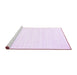 Sideview of Machine Washable Solid Purple Modern Area Rugs, wshcon73pur
