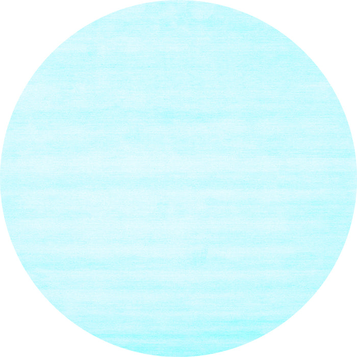 Round Solid Light Blue Modern Rug, con73lblu