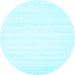 Round Solid Light Blue Modern Rug, con73lblu