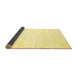 Sideview of Solid Yellow Modern Rug, con73yw