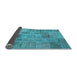 Sideview of Patchwork Light Blue Transitional Rug, con740lblu