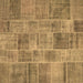 Square Patchwork Brown Transitional Rug, con740brn