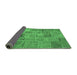 Sideview of Patchwork Emerald Green Transitional Rug, con740emgrn