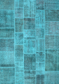 Patchwork Light Blue Transitional Rug, con740lblu