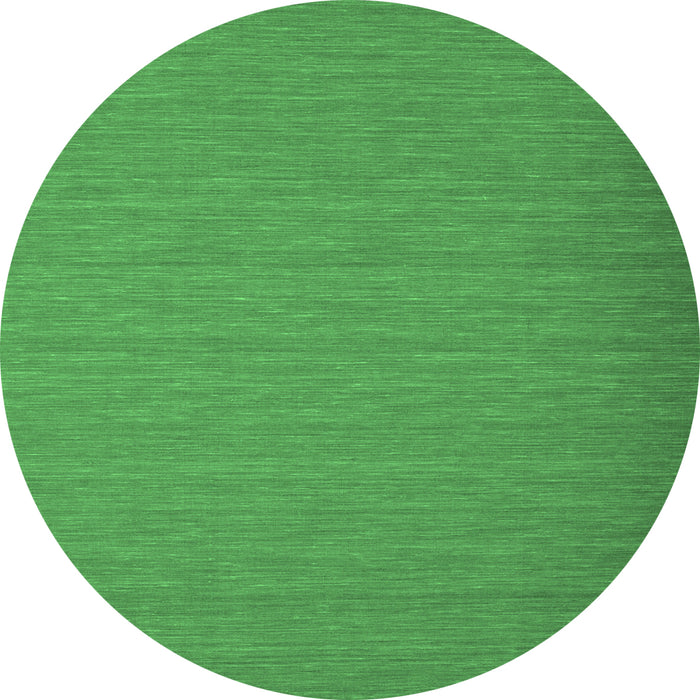 Round Abstract Emerald Green Contemporary Rug, con741emgrn