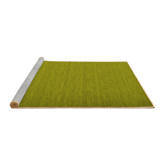 Sideview of Machine Washable Abstract Yellow Contemporary Rug, wshcon741yw