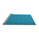 Sideview of Machine Washable Abstract Light Blue Contemporary Rug, wshcon741lblu