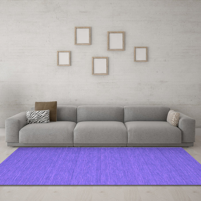 Machine Washable Abstract Purple Contemporary Area Rugs in a Living Room, wshcon741pur