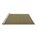 Sideview of Machine Washable Abstract Brown Contemporary Rug, wshcon741brn