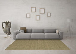 Machine Washable Abstract Brown Contemporary Rug in a Living Room,, wshcon741brn