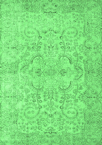 Abstract Emerald Green Contemporary Rug, con742emgrn