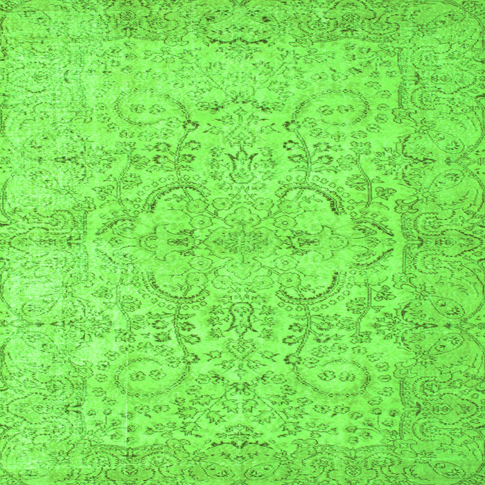 Serging Thickness of Abstract Green Contemporary Rug, con742grn