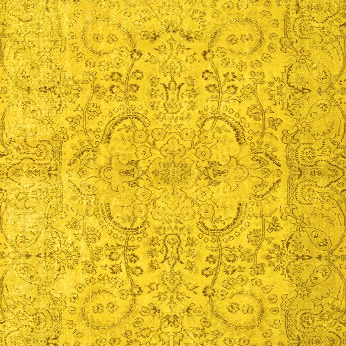 Abstract Yellow Contemporary Rug, con742yw
