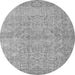 Square Abstract Gray Contemporary Rug, con742gry