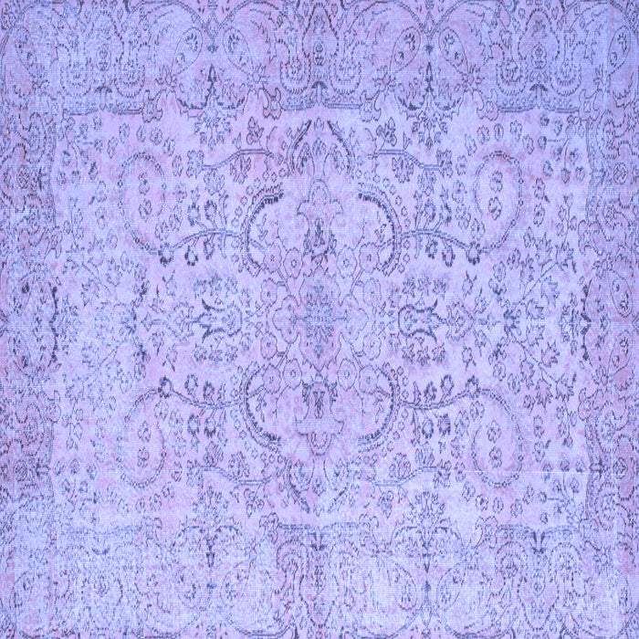 Square Machine Washable Abstract Blue Contemporary Rug, wshcon742blu