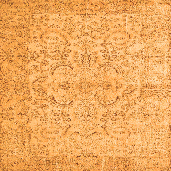 Serging Thickness of Abstract Orange Contemporary Rug, con742org