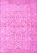 Machine Washable Abstract Purple Contemporary Area Rugs, wshcon742pur